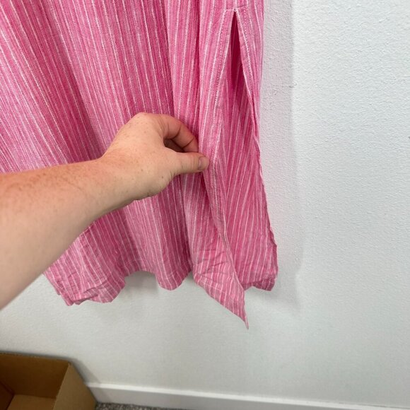 Splendid Chandler Dress Bright Pink V Neck Midi Dress Spaghetti Straps Size XS - Picture 6 of 11